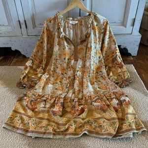 New Boho Summer Floral Long Sleeve Dress